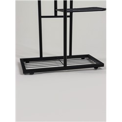 Подставка для цветов Greengo, 7 полок, 43×22×126 см, напольная, металл, чёрная