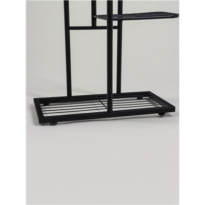 Подставка для цветов Greengo, 7 полок, 43×22×126 см, напольная, металл, чёрная