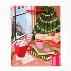 Пакет подарочный новогодний «Уют», 18×22.3×10 см