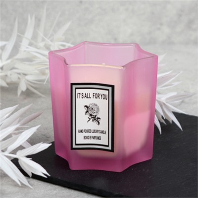 Свеча ароматическая в подсвечнике 7х7 см / B712 /уп 96/ (Белый)