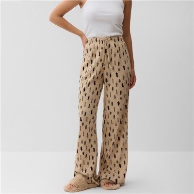 Пижама новогодняя женская (рубашка, брюки) KAFTAN «Елки», размер 52-54