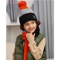 XQ 9 XD 9 Комплект для мальчика флис (колпак+шарф) (52-54)