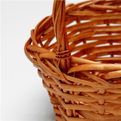 Корзина плетёная для хранения «Улей», ива, с ручкой, цвет медовый, набор 3 шт.