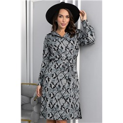 Платье Королевская кобра (серое) П12649-15