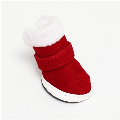 Ботинки «Кристмес», набор 4 шт., размер 3 (подошва 5×4 см), красные