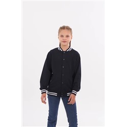 Детский бомбер из футера двухнитки с застежками на кнопках Happyfox