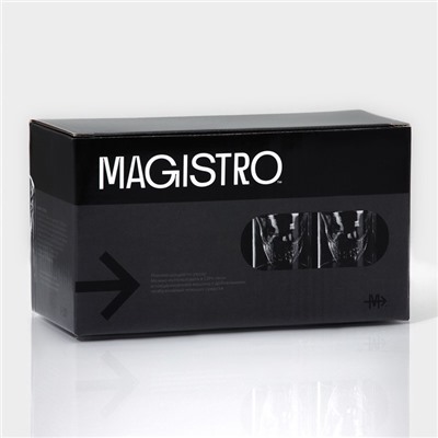 Стопки шоты Magistro «Череп», 150 мл, 8×8.5 см, с двойными стенками, набор 2 шт., стекло, прозрачный