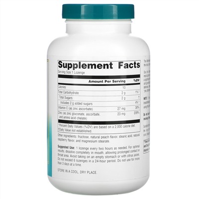 Source Naturals, Wellness, леденцы с цинком, вкус персика и малины, 23 мг, 120 леденцов