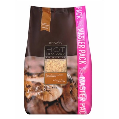 ItalWax Ital Wax Горячий плёночный гранулированный воск для депиляции / Натуральный, 2 кг 27903