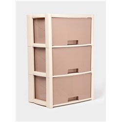 УЦЕНКА Комод 3-х секционный 47.5×30×71 см «Колорит», цвет бежевый