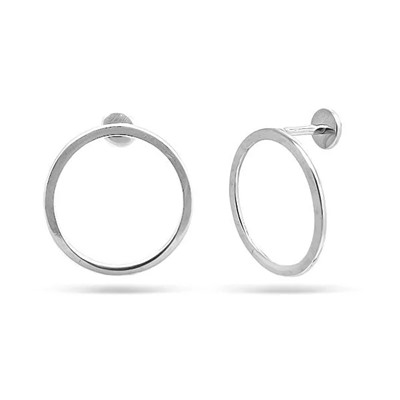 Серьги из серебра без вставки, Ю-24043р