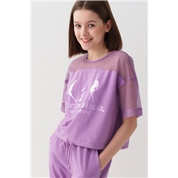 Джемпер трикотажный для девочек (футболка) PLAYTODAY, 1240222