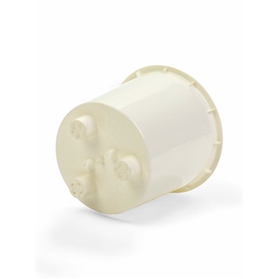 Кашпо для цветов Desert, 2.3 л, d=15.7 см, h=15.2 см, пластиковое, со вставкой, белое