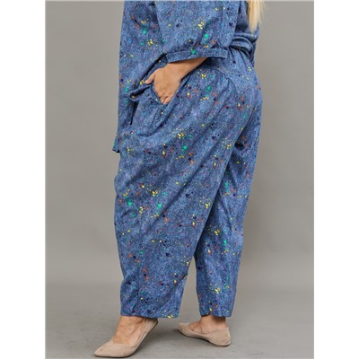 Костюм женский с брюками больших размеров (К-01 клякса)