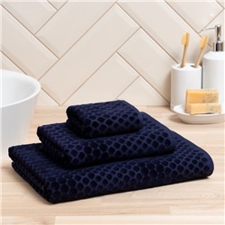 Полотенце махровое Love Life «Комфорт» 70×140 см, темно-синий, 100% хл, 500 г/м²