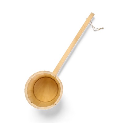 Ковш - черпак для бани и сауны, 1.5 л, липа, нержавеющий обруч, 49 см