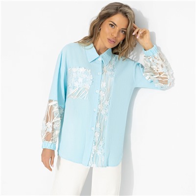 Рубашка для эффекта «вау», Смелое решение (бирюзовая)