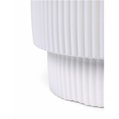 Кашпо для цветов «Стрип», 40 л, d=39 см, h=37 см, пластиковое, со вставкой, белое