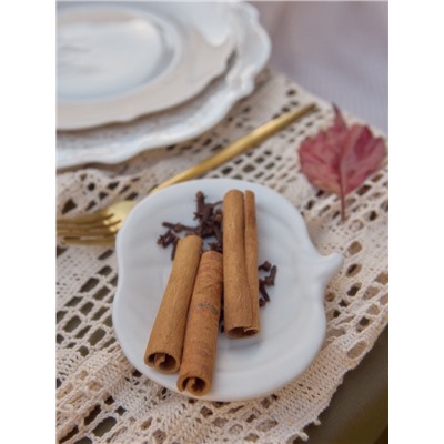 Тарелка SL Home «Осенний бриз», 20.3×20×3.5 см, доломит, белая