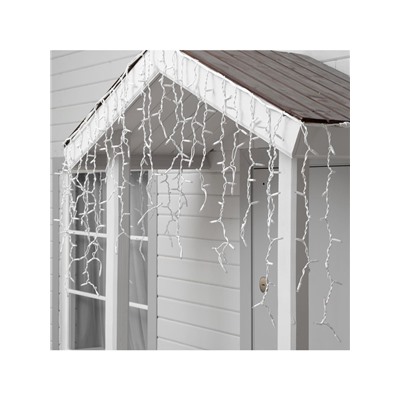 УЦЕНКА Гирлянда «Бахрома» 3×0.9 м, IP65, УМС, белая нить каучук, 144 LED, свечение синее, 220 В