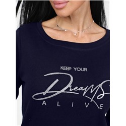 Лонгслив "Флоп" (Темно-синий)