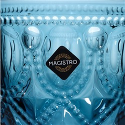 Бокалы для вина Magistro «Варьете», 320 мл, 8.5×16 см, стекло, набор 2 шт., синие