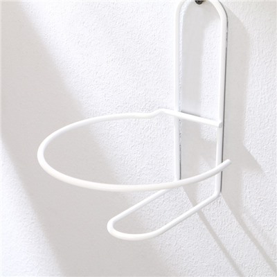 Подвес для кашпо «Одиночка», d=16 см, настенный, белый