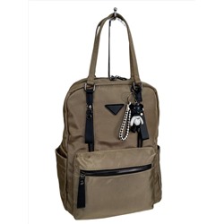 Женская сумка - рюкзак из текстиля, цвет коричневый