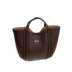 Женская сумка из искусственной кожи, цвет шоколад