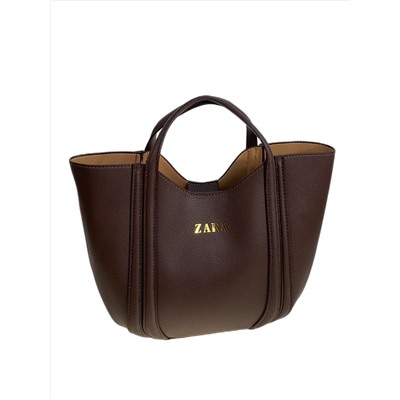 Женская сумка из искусственной кожи, цвет шоколад