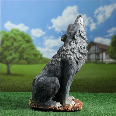 Садовая фигура из гипса «Волк воющий», 19×30×52 см