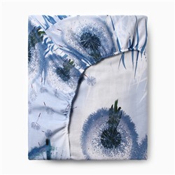 Простыня на резинке 2-спальная «Этель. Одуванчики», 180×200+25, бязь