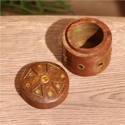 Подставка под благовония, 5×5×5 см, манговое дерево