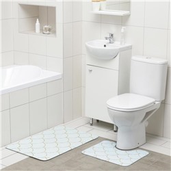 Набор ковриков для ванной и туалета Доляна «Чешуя», 2 шт.: 50×80 см, 40×50 см