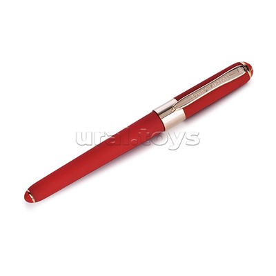 Ручка в футляре "Monaco" шариковая 0.5мм, синяя (красный корпус, коричневая коробка)