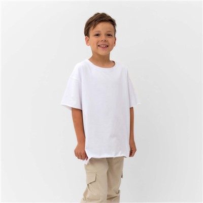 Футболка детская KAFTAN Basic line, размер 32 (110-116 см), белая