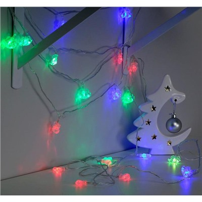 Гирлянда елочная "Два колокольчика" разноцветная 5м