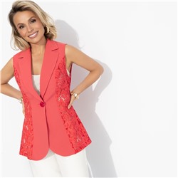 Жилет с кружевными вставками, Модное исключение (coral)