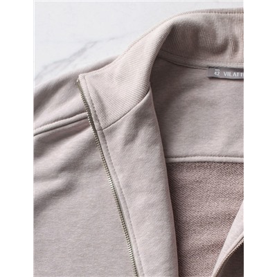 Бомбер среднего объема на молнии из петельчатого футера двухнитки с эластаном