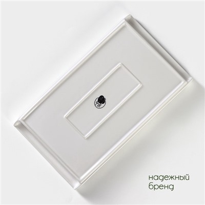 УЦЕНКА Блюда для подачи керамическое с вставкой из бамбука BellaTenero, 25.5×14.5×2.3 см