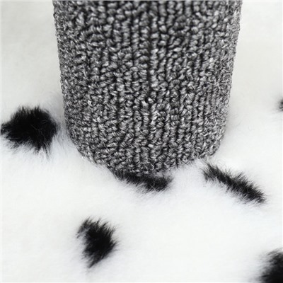 Домик для кошек с когтеточкой, 35×45×75 см, квадратный, 3х-этажный, ковролин, цвет МИКС