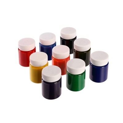 Краска по ткани (шелку), набор 9 цветов × 50 мл, ЗХК Decola «Батик» акриловая на водной основе, (4441449)