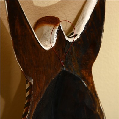 Маска «Зебра», 50 см, дерево албезия, в чёрно-белую полоску