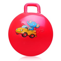 Мяч с ручкой 45см "Звери водители" (цвет в ассортименте)