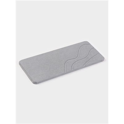 Подставка диатомитовая для губки и аксессуаров для ванной, 25×10 см, серая
