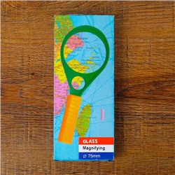 Лупа классическая, капля 5х, d=7.5 см, с компасом