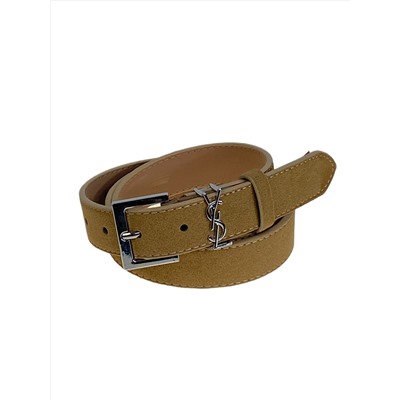 Ремень женский из искусственной замши, цвет  коричневый