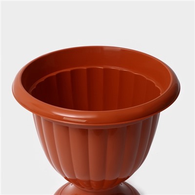 Вазон для цветов «Жасмин», 9 л, d=32.5 см, h=33.7 см, коричневый