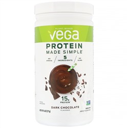 Vega, Protein Made Simple, протеин, черный шоколад, 271 г (9,6 унции)