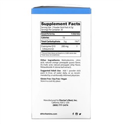 Doctor's Best, High Absorption CoQ10 Powder, Tropical Fruit, 200 mg, 30 Powder Stick Packs, 4.7 g Each